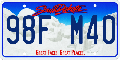 SD license plate 98FM40