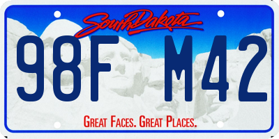SD license plate 98FM42