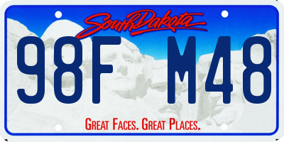 SD license plate 98FM48