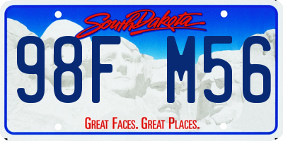 SD license plate 98FM56