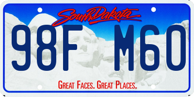 SD license plate 98FM60