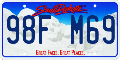 SD license plate 98FM69