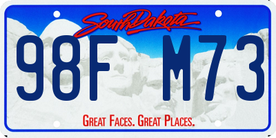 SD license plate 98FM73