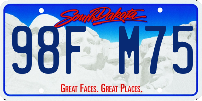 SD license plate 98FM75