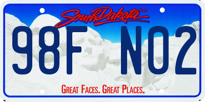 SD license plate 98FN02