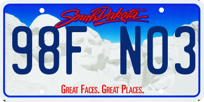 SD license plate 98FN03