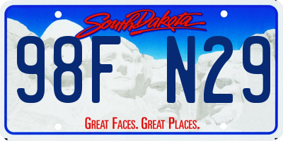 SD license plate 98FN29
