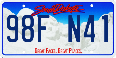 SD license plate 98FN41