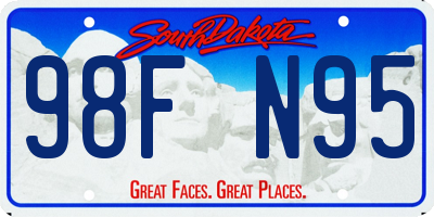 SD license plate 98FN95