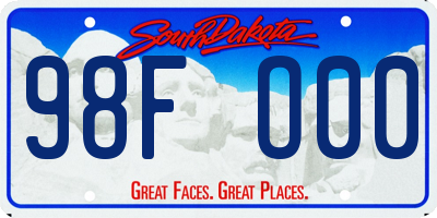 SD license plate 98FO00