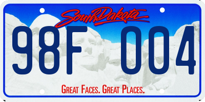 SD license plate 98FO04
