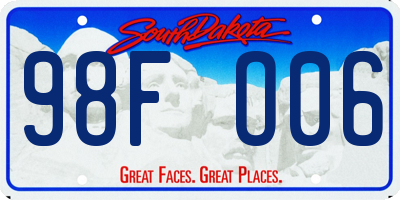 SD license plate 98FO06