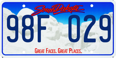 SD license plate 98FO29