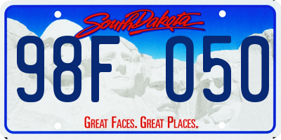SD license plate 98FO50