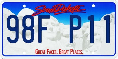 SD license plate 98FP11