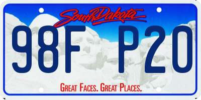 SD license plate 98FP20