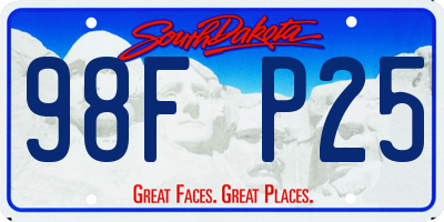 SD license plate 98FP25
