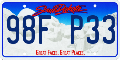 SD license plate 98FP33