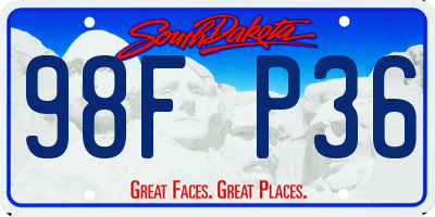 SD license plate 98FP36