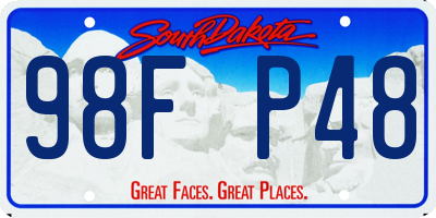 SD license plate 98FP48