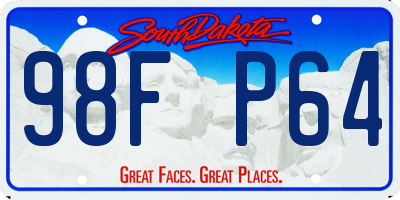 SD license plate 98FP64