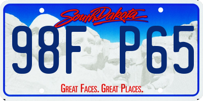 SD license plate 98FP65