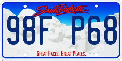 SD license plate 98FP68