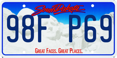 SD license plate 98FP69