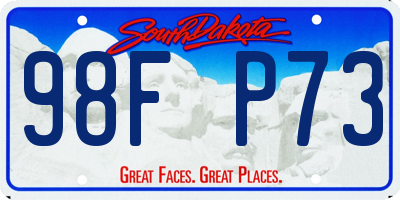 SD license plate 98FP73