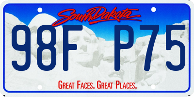 SD license plate 98FP75