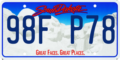 SD license plate 98FP78