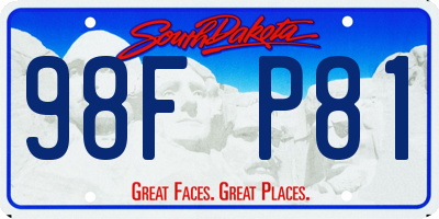 SD license plate 98FP81