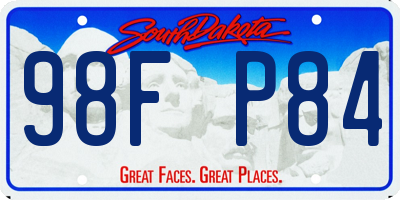 SD license plate 98FP84