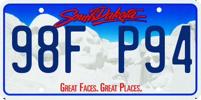 SD license plate 98FP94