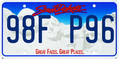SD license plate 98FP96