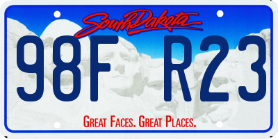 SD license plate 98FR23