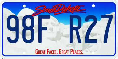 SD license plate 98FR27