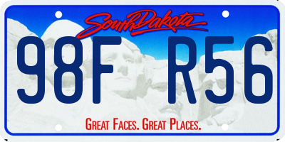 SD license plate 98FR56