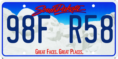 SD license plate 98FR58