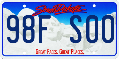 SD license plate 98FS00