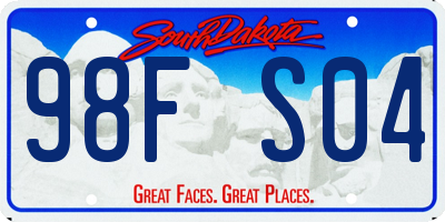 SD license plate 98FS04