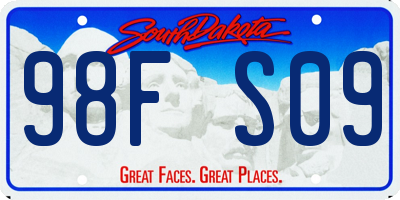 SD license plate 98FS09