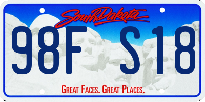 SD license plate 98FS18