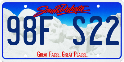 SD license plate 98FS22