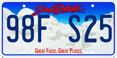 SD license plate 98FS25