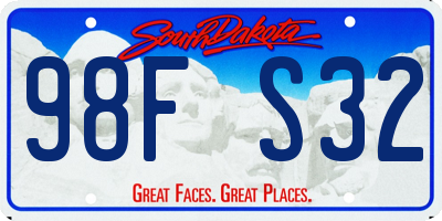 SD license plate 98FS32