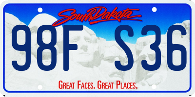 SD license plate 98FS36