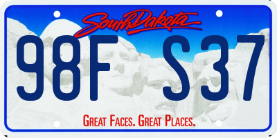 SD license plate 98FS37
