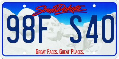 SD license plate 98FS40