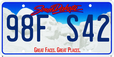 SD license plate 98FS42